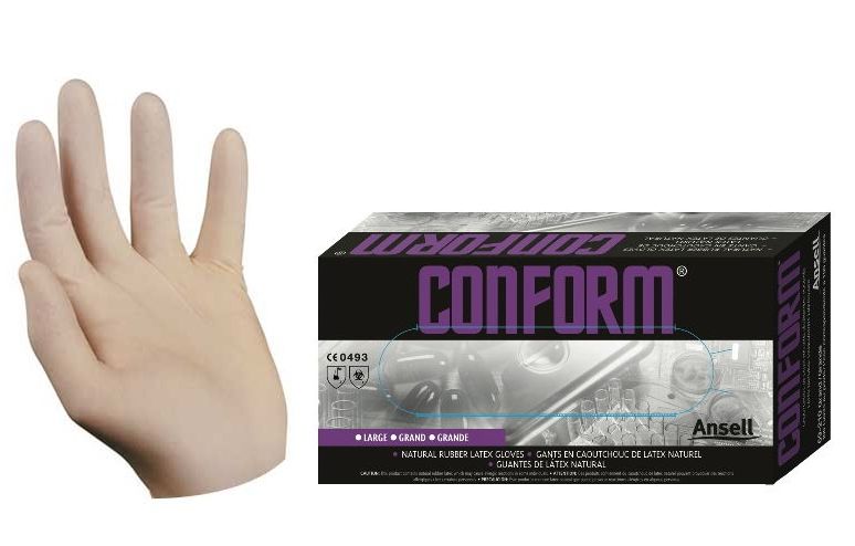 Picture of Ansell ANS 69210L Conform Premium Latex Gloves - Large