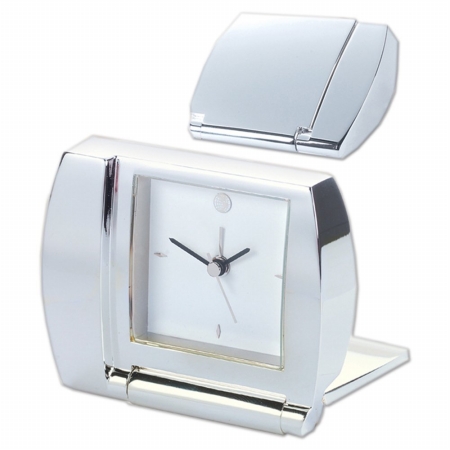 Picture of Natico Originals 10-1365 Clock  Folding Alarm  Silver