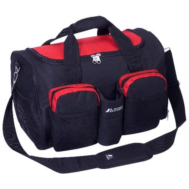 Everest S223-RD 18 in. 600 Denier Polyester Sports Duffel Bag with Wet Pocket