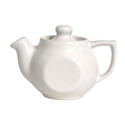 BWT-10A Tea Pot with Lid 10 oz. - White - 1 Dozen -  Tuxton China
