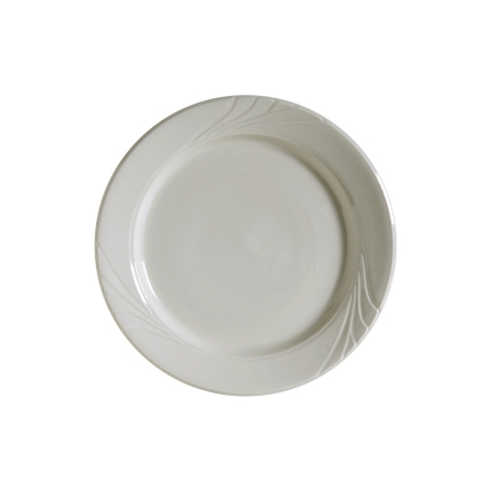 Picture of Tuxton China YEA-062 Monterey 6.25 in. Embossed Pattern China Plate - American white  - 3 Dozen