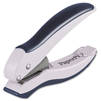Picture of Accentra 2402 10-Sheet Capacity One-Hole Punch  Rubber Handle  Gray