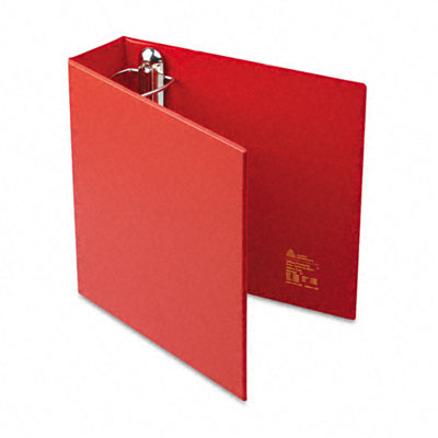 Picture of Avery 79583 Heavy-Duty Vinyl EZD Ring Reference Binder  3&amp;apos;&amp;apos; Capacity  Red