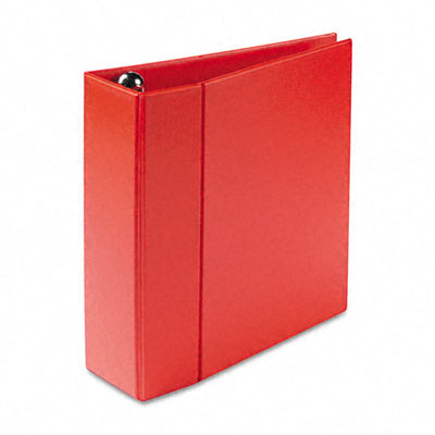Picture of Avery 79584 Heavy-Duty Vinyl EZD Ring Reference Binder  4&amp;apos;&amp;apos; Capacity  Red