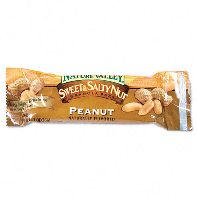 Picture of Advantus SN42067 Nature Valley Granola Bars  Sweet &amp; Salty Nut Peanut Cereal  1.2oz Bar  16/Box