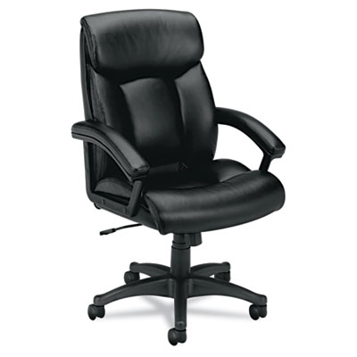 Picture of Basyx VL151SB11 VL151 Executive High-Back Chair  Black Leather