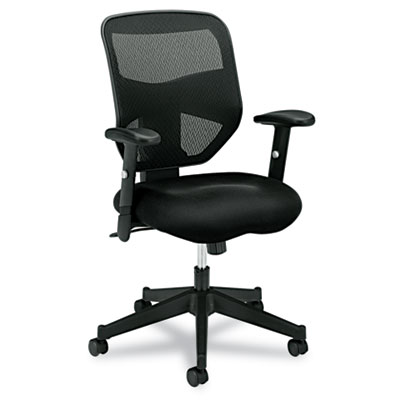 Picture of Basyx VL531MM10 VL531 High-Back Work Chair  Mesh Back  Padded Mesh Seat  Black