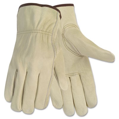 Picture of Crews 3215L Economy Leather Driver Gloves  Large  Cream