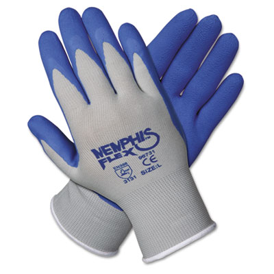 Picture of Crews 96731L Memphis Flex Seamless Nylon Knit Gloves  Large  Blue/Gray  1 Pair
