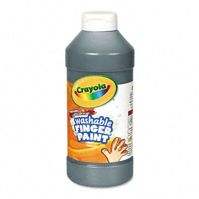 Crayola.  Washable Fingerpaint  Black  16 oz