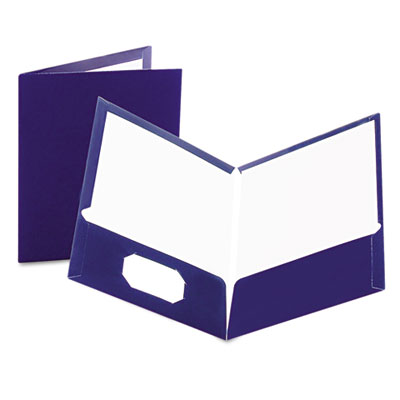 Esselte Pendaflex 51743 High Gloss Laminated Paperboard Folder 100-Sheet Capacity Navy 25/Box
