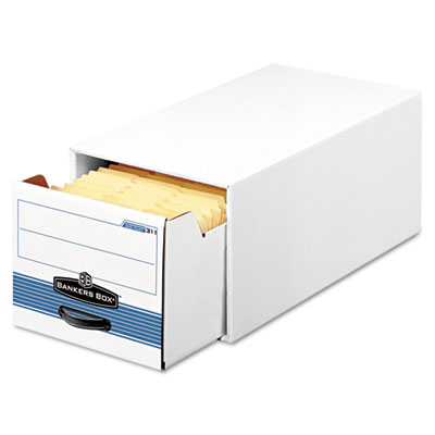 Picture of Fellowes 302 Stor/Drawer Steel Plus Storage Box  Check Size  Wire  White/Blue  12/Ctn