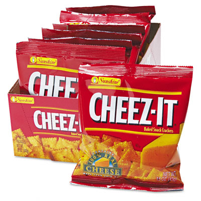 Picture of Keebler 12233 Cheez-It Crackers  1.5oz Single-Serving Snack Pack  8 Packs/Box