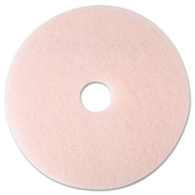 Picture of 3M 25857 Eraser Burnish Floor Pad 3600  19&amp;apos;&amp;apos;  Pink  5 Pads/Carton