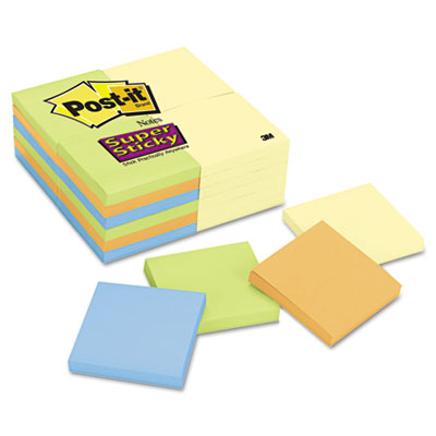 Picture of 3M 65424SSCYN Office Pack&#44; 3 x 3&#44; Four Colors&#44; 24 90-Sheet Pads/Pack