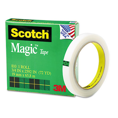Picture of 3M 810342592 Magic Office Tape  3/4&amp;apos;&amp;apos; x 72 Yards  3&amp;apos;&amp;apos; Core  Clear