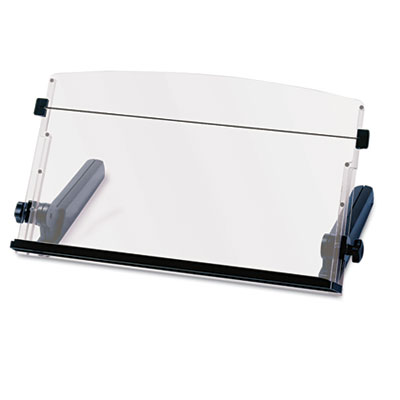 Picture of 3M DH640 In-Line Freestanding Copyholder  Plastic  300 Sheet Capacity  Black/Clear