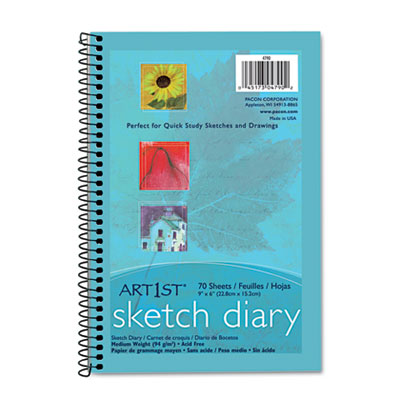Picture of Pacon 4790 Art 1st Sketch Diary  9 x 6  White  70 Sheets/Pad  