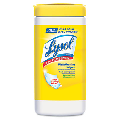 Lemon & Lime Blossom Sanitizing Wet Wipes 7 x 8 - 80/Canister