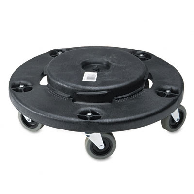 Picture of Rcp 264000BK Brute Round Twist On/Off Dolly  350 lb Capacity  18dia x 6 5/8h  Black