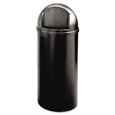 816088BK Marshal Classic Container  Round  Polyethylene  15 gal  Black -  Rubbermaid