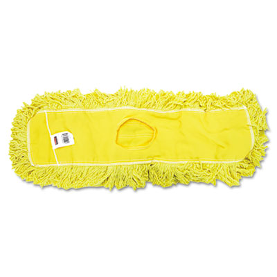 J15300YEL Trapper Commercial Dust Mop  Looped-end Launderable  5'' x 24''  Yellow -  Rubbermaid Commercial Products