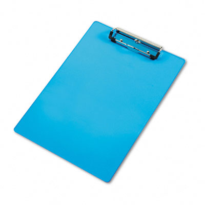 Picture of Saunders 21567 Acrylic Clipboard  1/2&amp;apos;&amp;apos; Capacity  Holds 8-1/2w x 12h  Transparent Blue