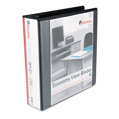20981 Round Ring Economy Vinyl View Binder  2'' Capacity  Black