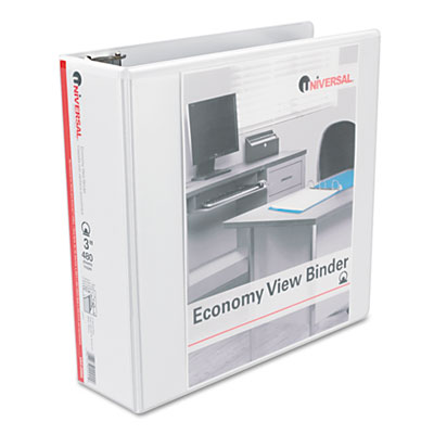 20992 Round Ring Economy Vinyl View Binder  3'' Capacity  White