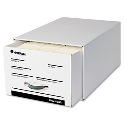 Picture of Universal 85301 Heavy-Duty Storage Box Drawer  Legal  15 1/2 x 24 x 10 1/4  White  6/Carton