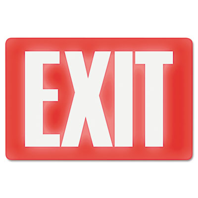 Picture of Us Stamp 4792 Glow In The Dark Sign  8 x 12  Red Glow  Exit