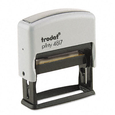 Picture of Us Stamp E4817 Trodat Economy 12-Message Stamp  Dater  Self-Inking  2 x 3/8  Black