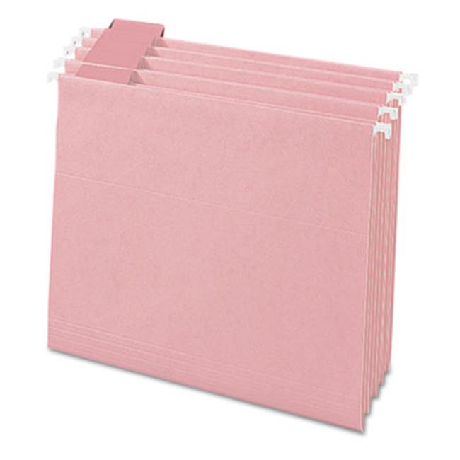 Hanging File Folders 1/5 Tab 11 Point Stock Letter Pink 25/Box
