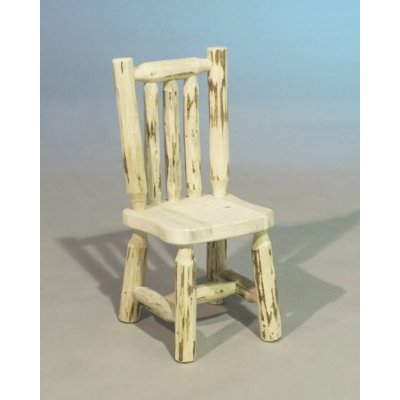 Picture of Montana Woodworks MWKKV Childs Log Chair - Varnished