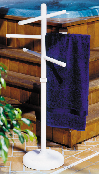 402W Portable Outdoor 3 Bar Towel Tree - White