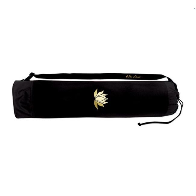 Wai Lana Productions 212 Large Black Lotus Tote Bag with Gold Lotus 21 Tote