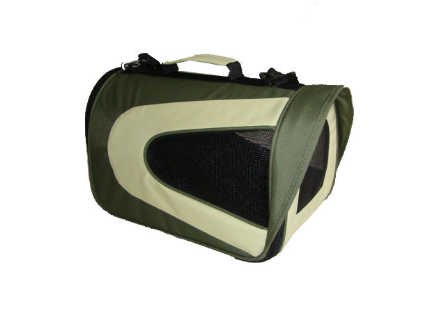 Picture of Pet Life B7GNLG Green Folding Zippered Sporty Mesh Carrier -LG