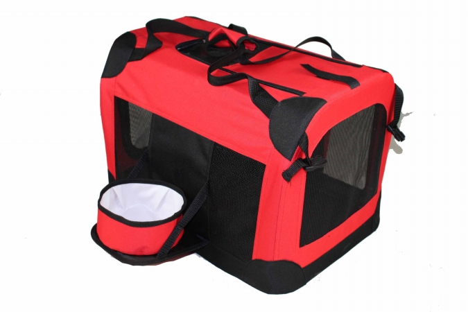 Picture of Pet Life H3RDXL Red Deluxe 360 Crate with Removable bowl - XL