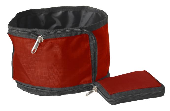 Picture of Pet Life S1RD Red Wallet Travel Pet Bowl