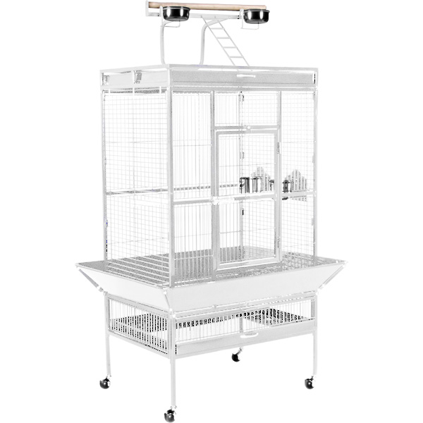 Picture of Prevue Pet Products 3153C 30 in. x 22 in. x 63 in. Wrought Iron Select Cage - Chalk White