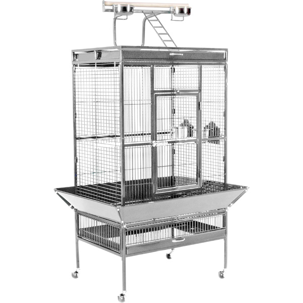Picture of Prevue Pet Products 3153W 30 in. x 22 in. x 63 in. Wrought Iron Select Cage - Pewter