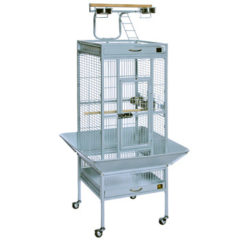 Picture of Prevue Pet Products 3154W 36 in. x 24 in. x 66 in. Wrought Iron Select Cage - Pewter