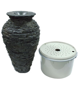 Picture of Aquascape 58064 Stacked Slate Urn - Small Kit