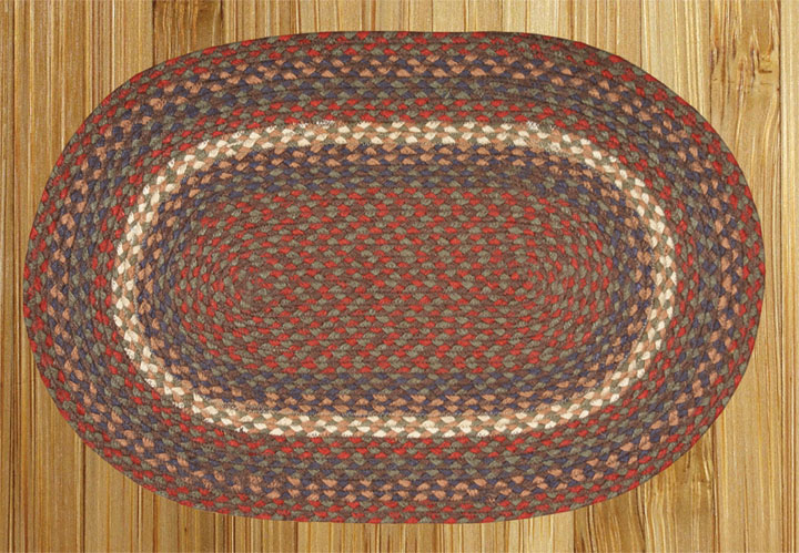 Picture of Capitol Earth Rugs 02-040 Burgundy-Gray Jute Braided Rug