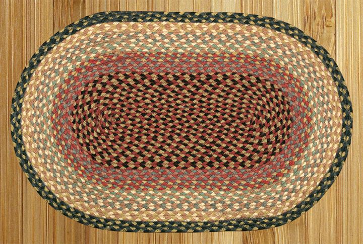 Picture of Capitol Earth Rugs 05-057 Burgundy-Gray-Creme Jute Braided Rug