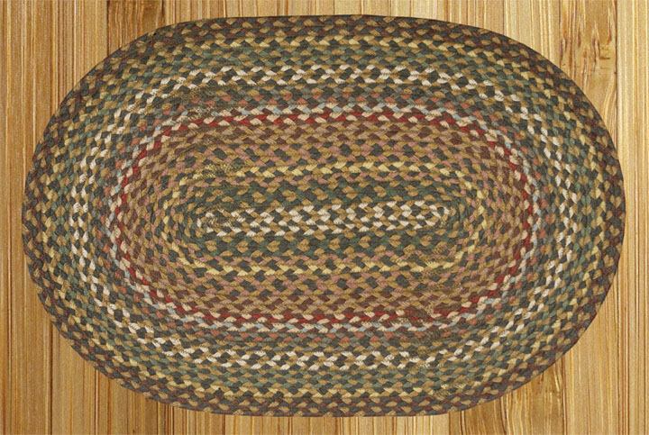 Fir-Ivory Jute Braided Rug