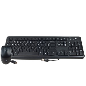 Picture of Logitech 920-002565 Desktop USB Keyboard and Optical Mouse Kit in Black