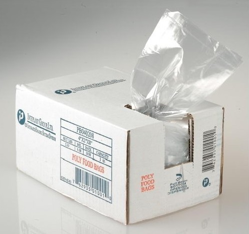 Picture of Inteplast Group IBS PB080418 Poly Bag 8 in. W x 4 in. G x 18 in. L