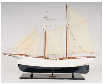 Picture of Old Modern Handicrafts B057 Wanderbird Boats and Submarines - Mahogany and White and Dark Blue