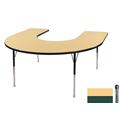 Early Childhood Resource ELR-14103-MMGN-C 60 in. x 66 in. Maple Horseshoe Adjustable Activity Table with Green Chunky Le Early Childhood Resource ELR-14103-MMGN-C 60 in. x 66 in. Maple Horseshoe Adjustable Activity Table with Green Chunky Le